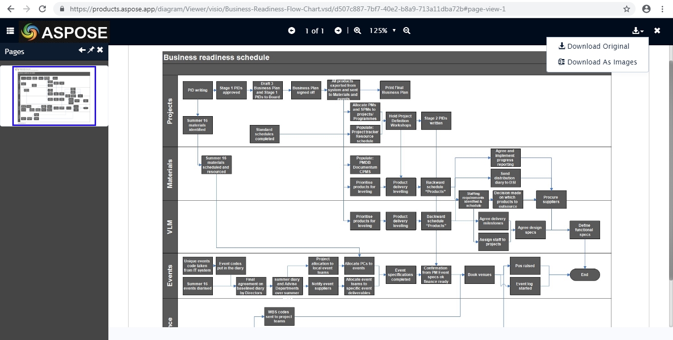 Aspose.Diagram Visio Viewer