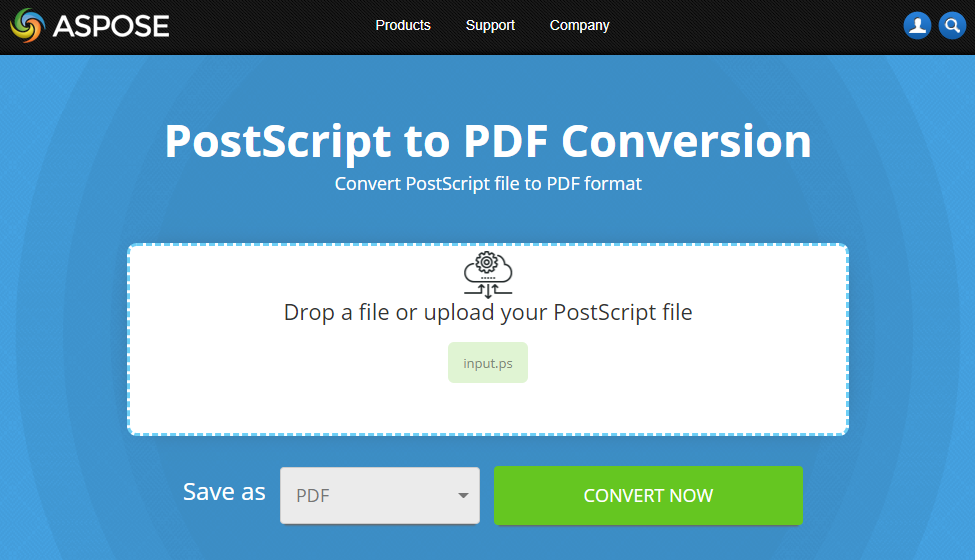 convert .ps to pdf online