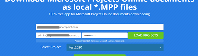Download MPP files from MS Project Web Application