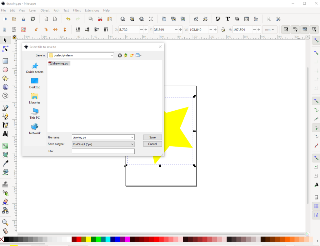 inkscape eps file ghostscript