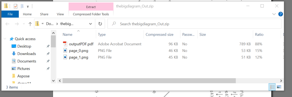 The image shows the ZIP-folder with the results.