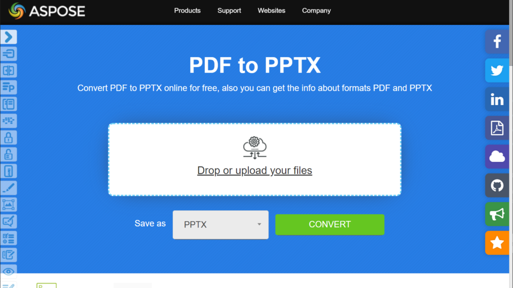 Convert PDF to PowerPoint home page