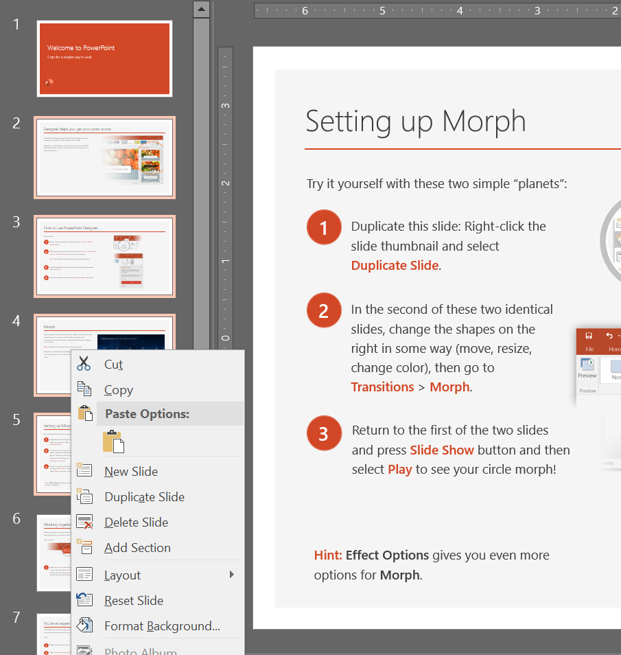 split powerpoint presentation into individual slides