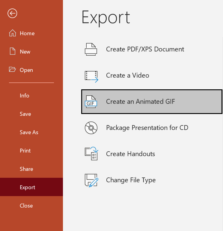 Create animated GIFs using PowerPoint