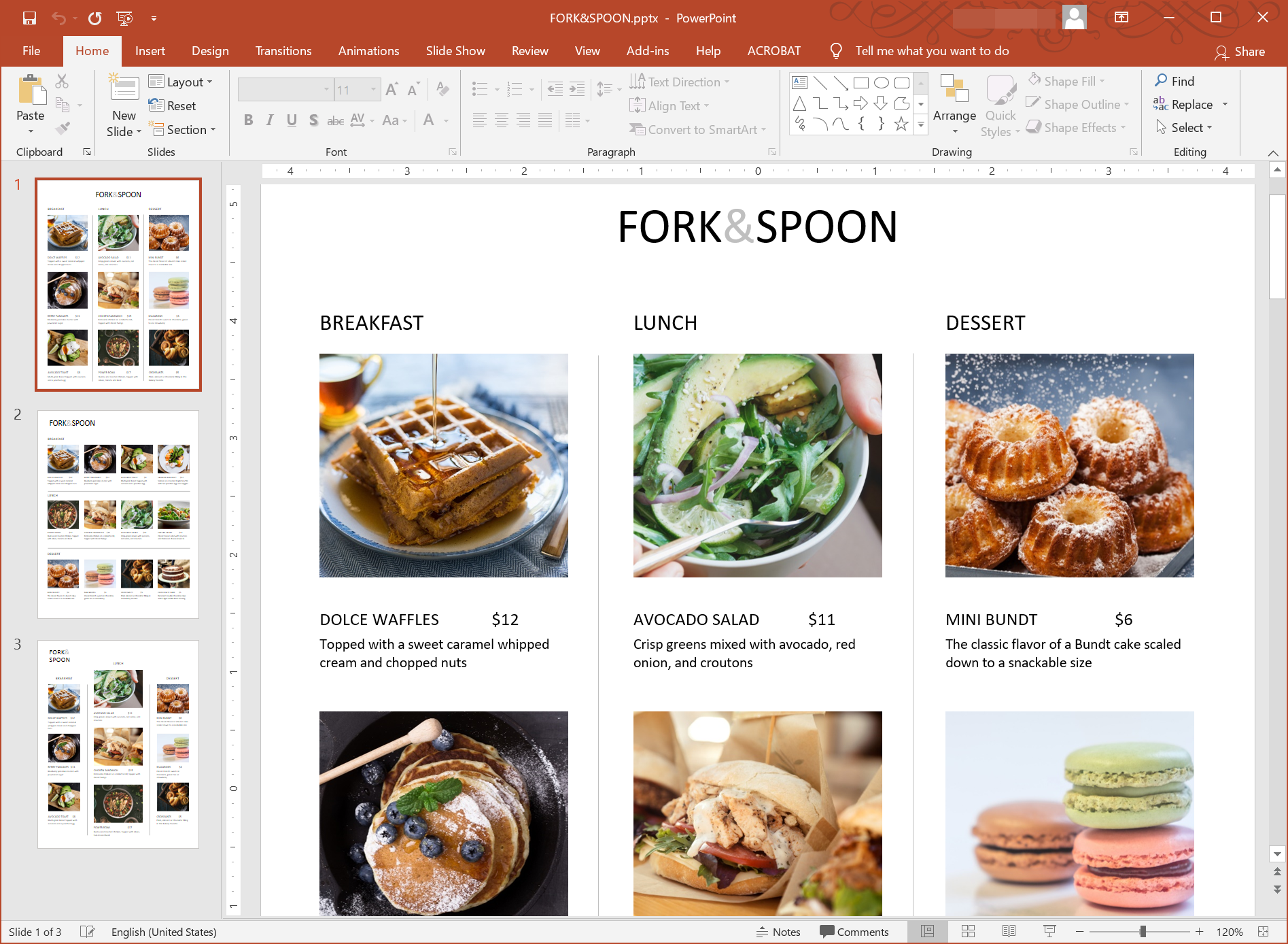 powerpoint slide show menu