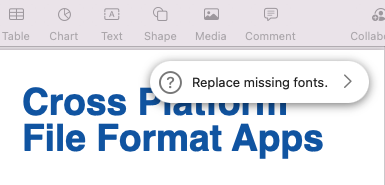 Replace Font field in Apple Keynote